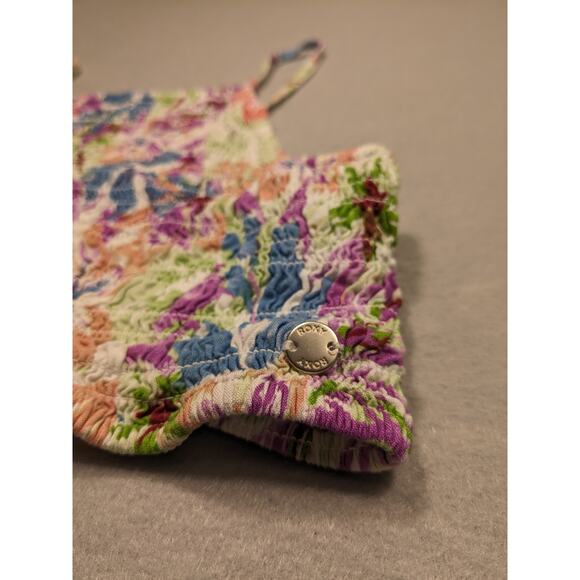 Roxy Halter Tank Women's Small Floral Stretch Y2K Boho Summer fun EUC - Picture 3 of 10